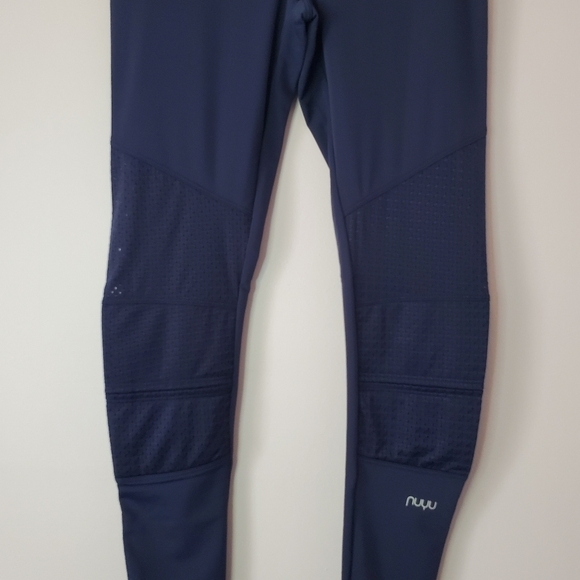 Nuyu Navy Biker Leggings XS Mesh New With Tags - Picture 8 of 11